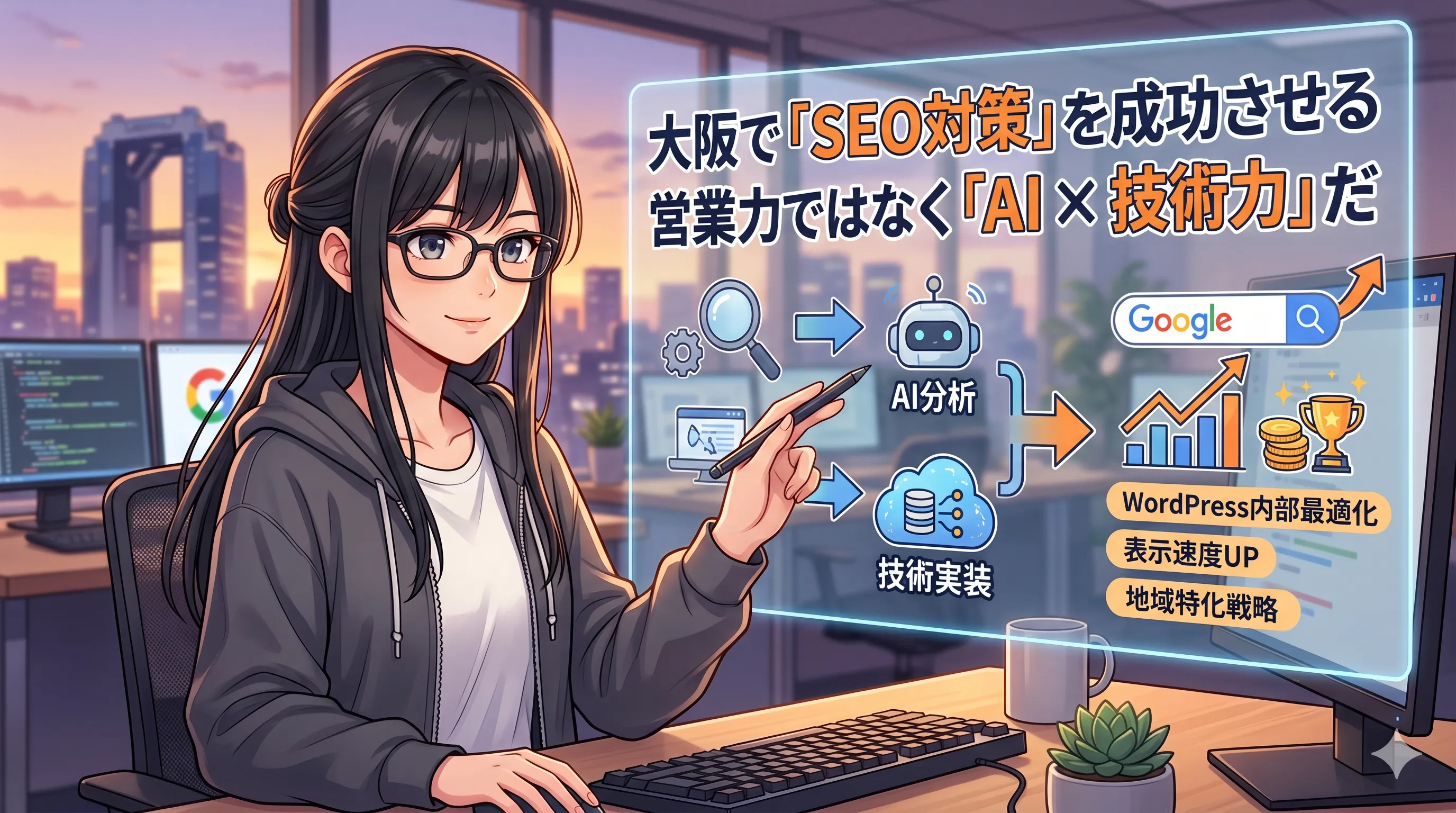 制作会社は知っている。大阪で『SEO対策』を成功させるのは、営業力ではなく技術力