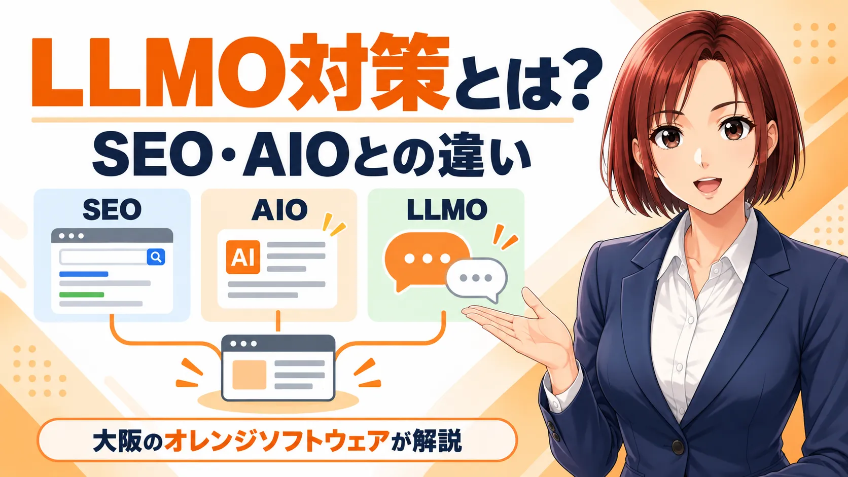 LLMO対策とは？SEO・AIOとの違いを大阪のオレンジソフの画像
