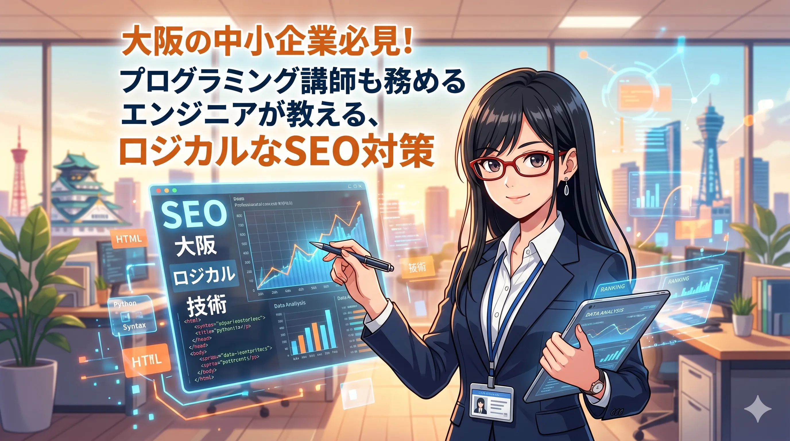 大阪の中小企業必見！プログラミング講師も務めるエンジニアが教える、ロジカルなSEO対策